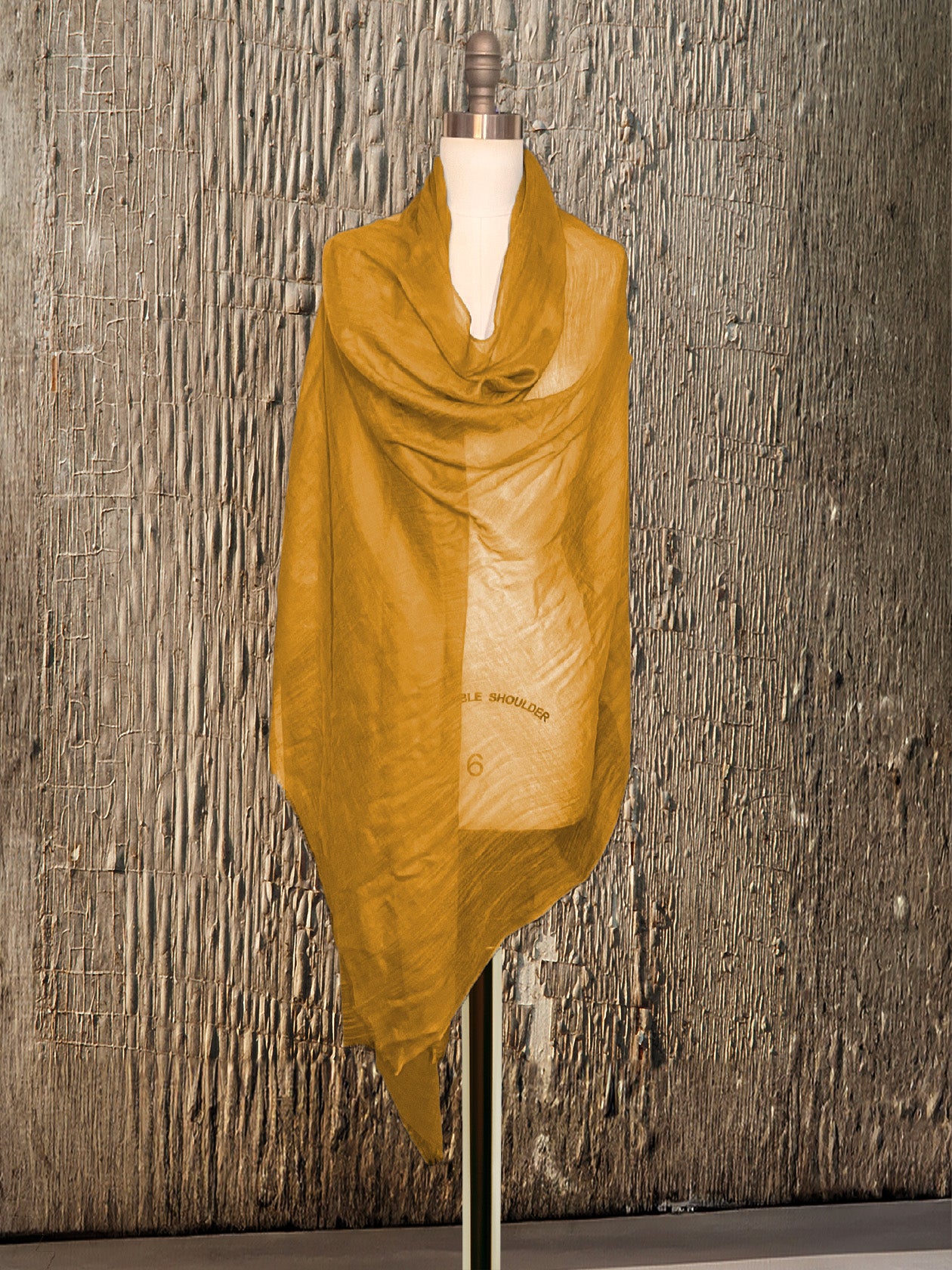 Womens Cashmere 100Ring Pashmina | Mustard