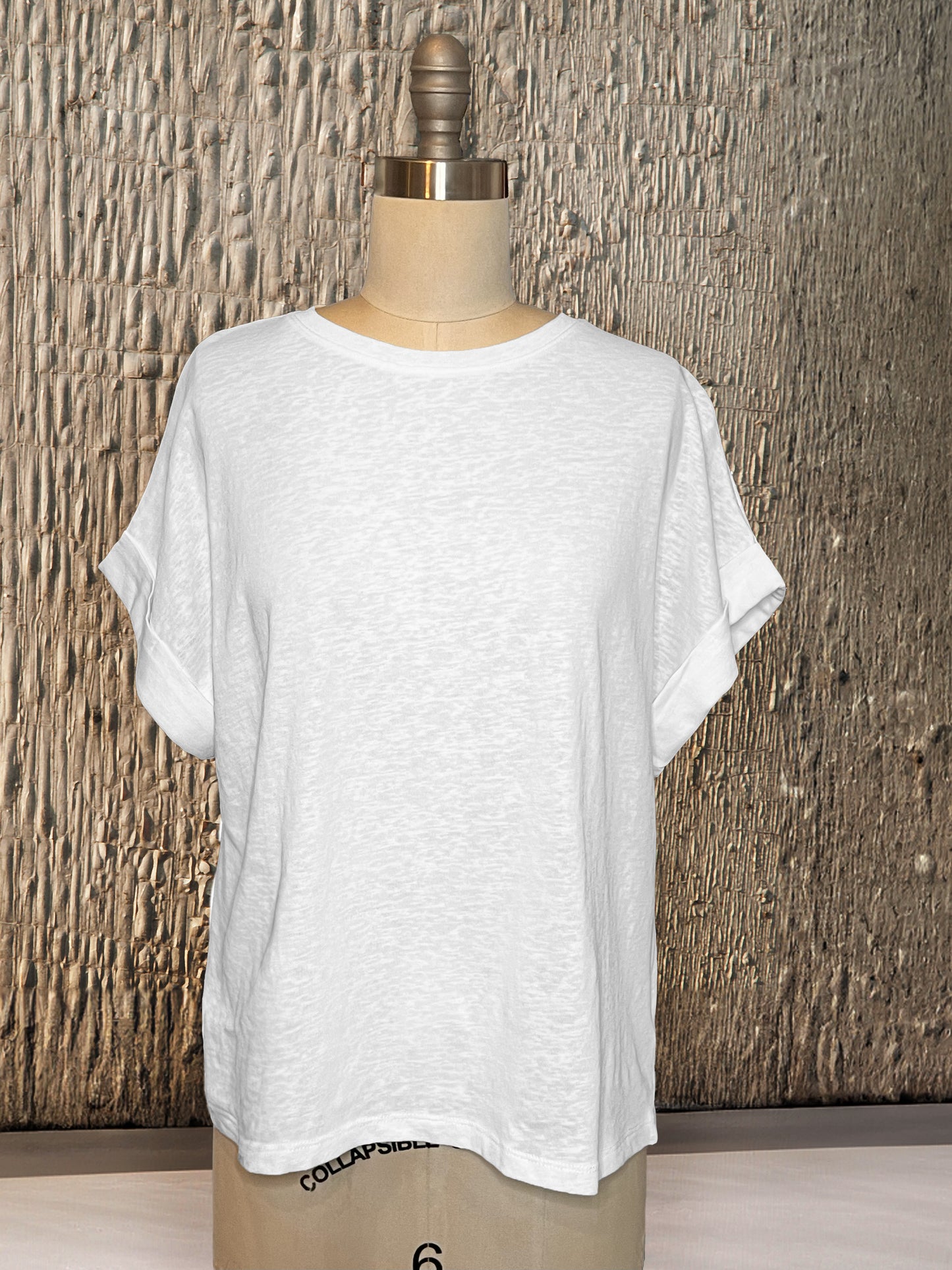 Women's Cotton Linen Tee | White