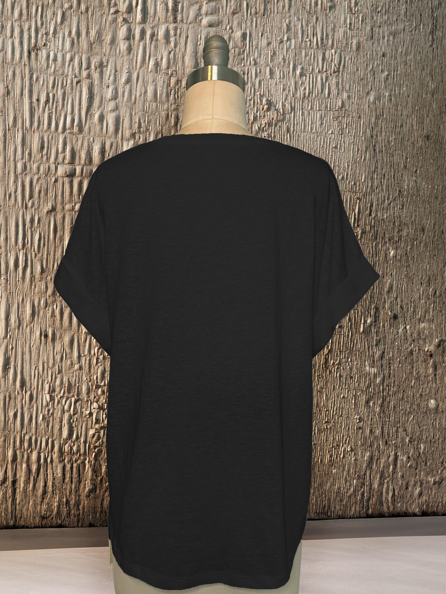 Women's Cotton Linen Tee | Black