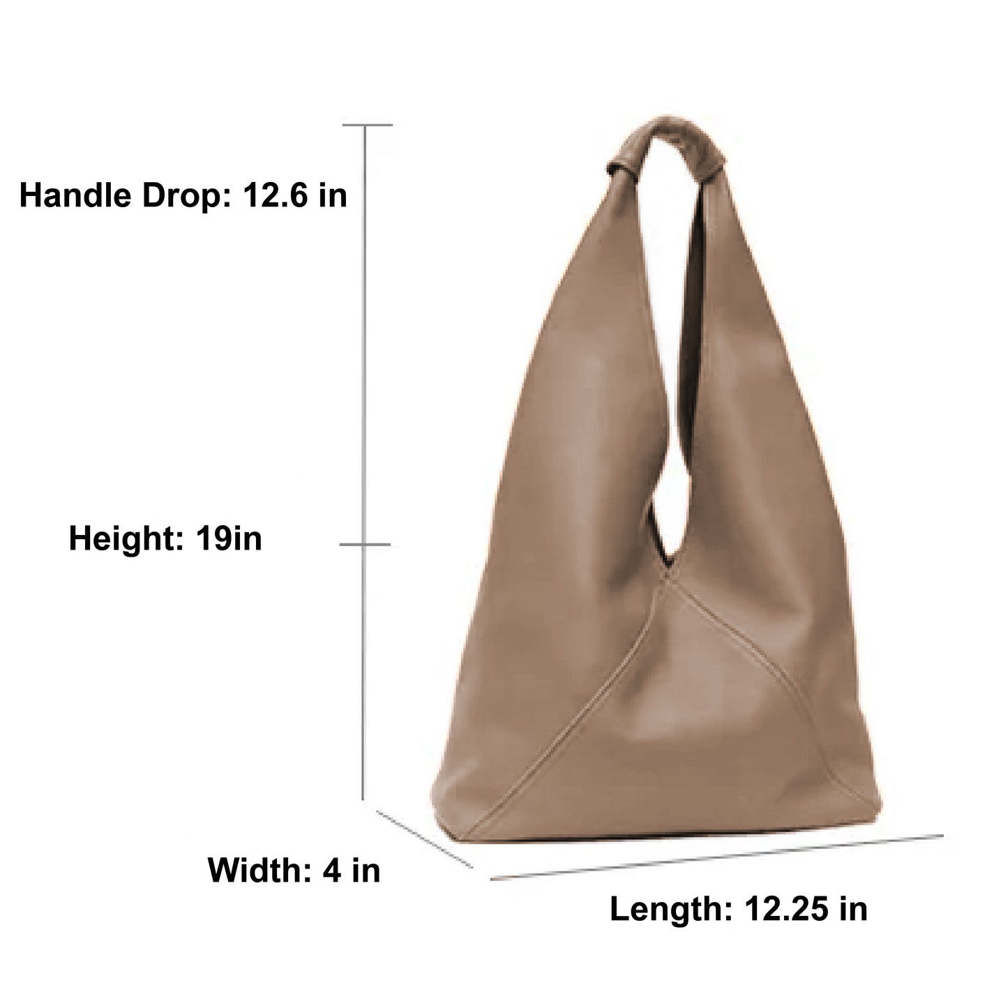 Leather Hobo Bag | Clay