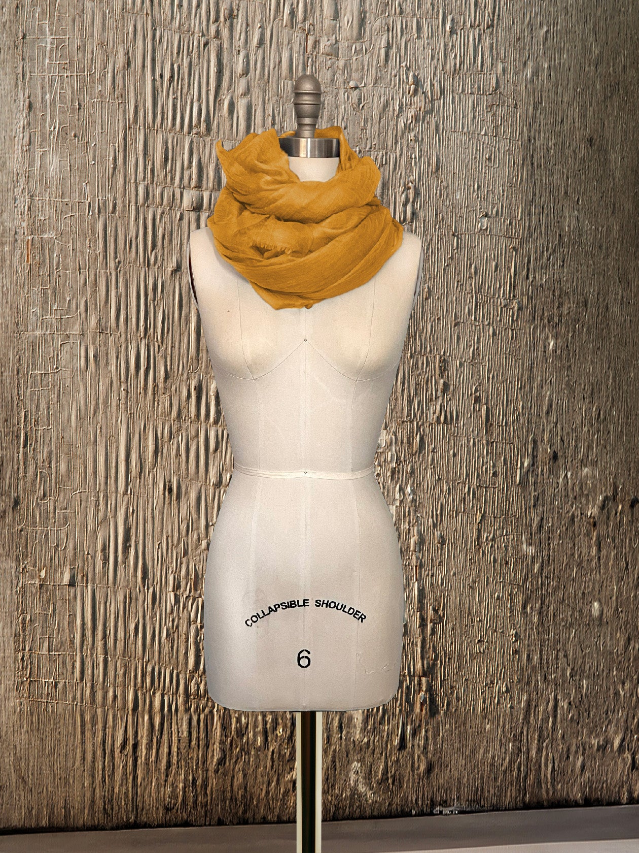 Womens Cashmere 100Ring Pashmina | Mustard