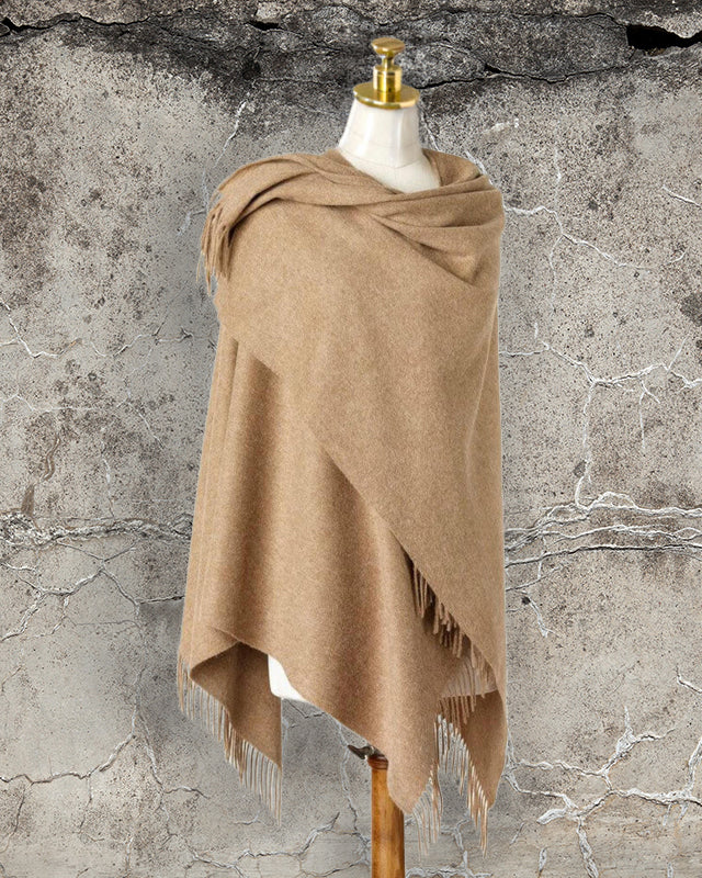 Bronte By Moon Ruana | Merino Lambswool | Camel