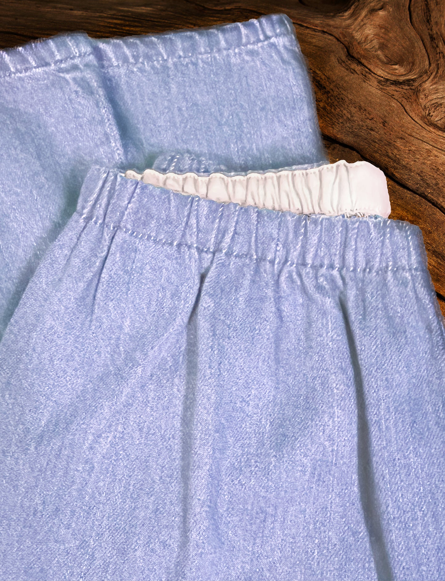 Womens Cotton Viscose Denim Pants | Light Blue