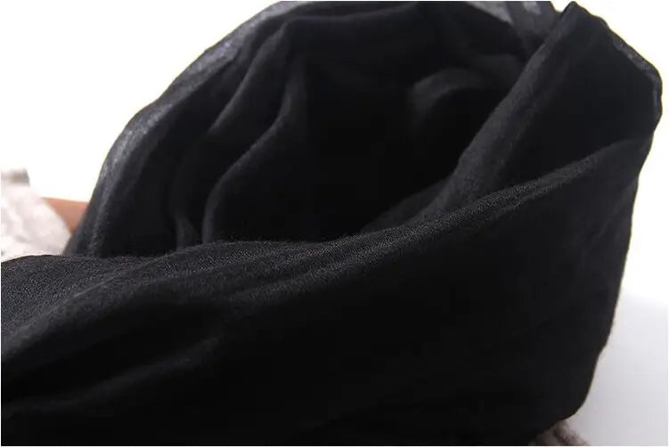 Womens Cashmere 100Ring Pashmina | Black